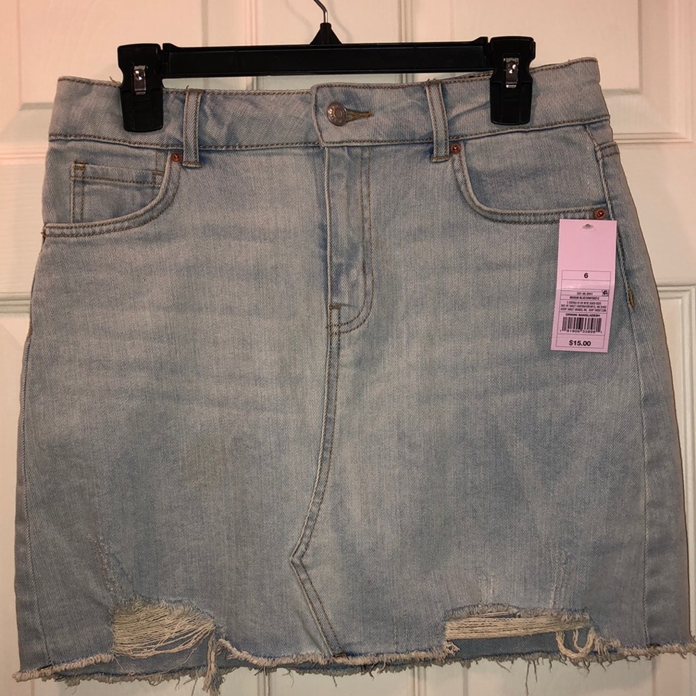 Wild Fable Distressed Denim Mini Skirt